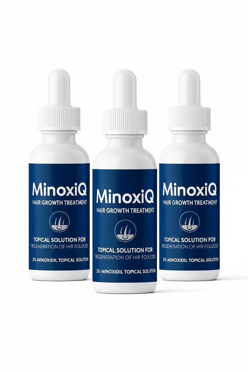 MinoxiQ 2% Topical Minoxidil Solution (3 × 60ml Pack) – MinoxidilHQ