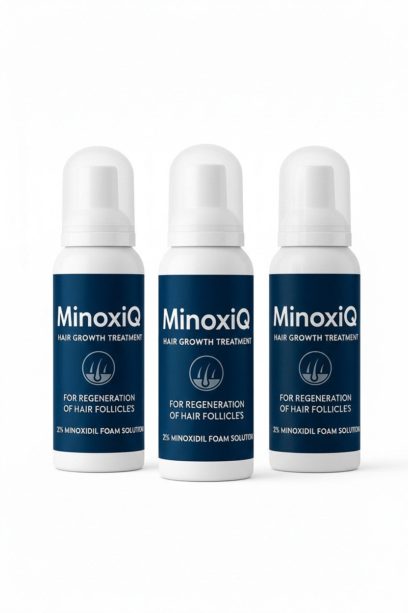 MinoxiQ 2% Foam Minoxidil (3 × 60 ml Pack) – MinoxidilHQ
