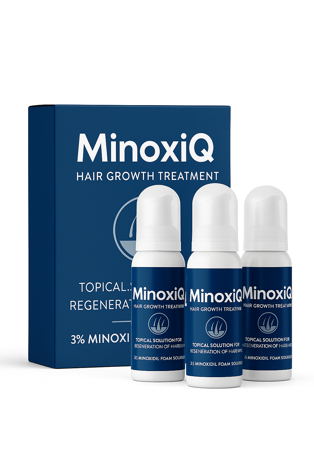 MinoxiQ 5% Foam Minoxidil (3 × 60 ml Pack) – MinoxidilHQ