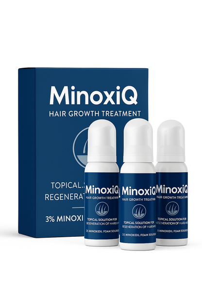 MinoxiQ 5% Foam Minoxidil (3 × 60 ml Pack) – MinoxidilHQ